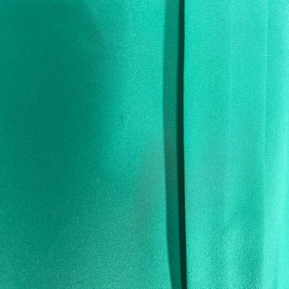 Vintage 80s Green Long Sleeve Bertha Collar Top Medium - Picture 9 of 10